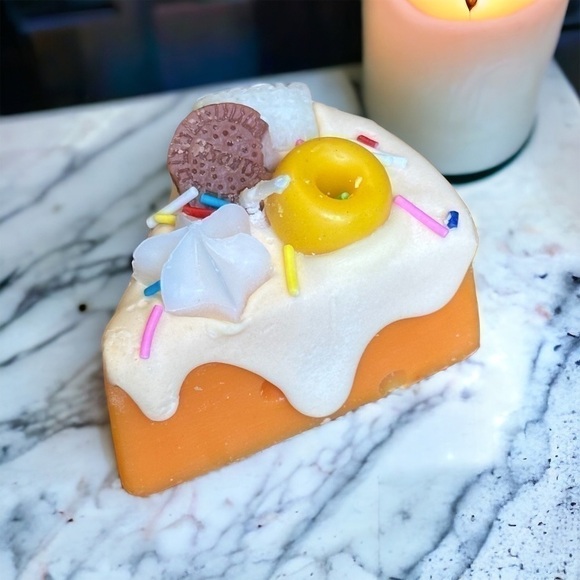 Other - ⚠️SALE Candle // Handmade Slice Of Cake Shaped Soy Wax Candle SEND OFFERS